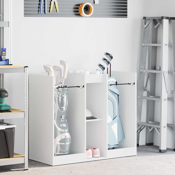 vidaXL ゴルフキャビネット 無地 ホワイト 102 x 45 x 85.5 cm