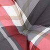 vidaXL パレットクッション 5点 レッド チェック柄 ファブリック