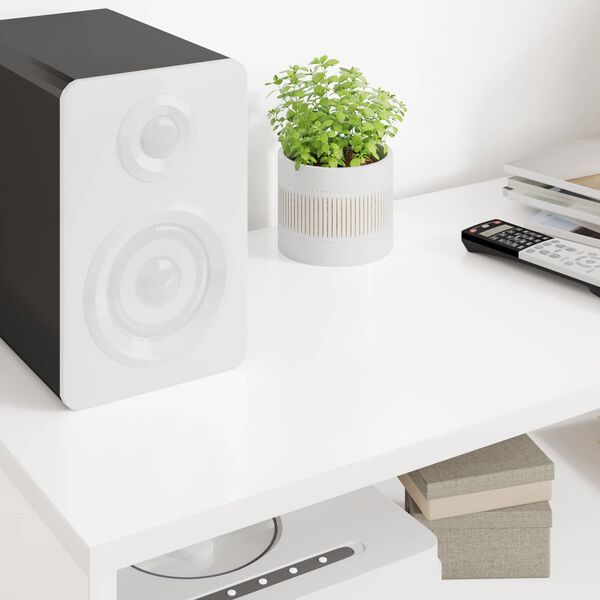 vidaXL テレビキャビネット ホワイト 100 x 35 x 40 cm エンジニアリングウッド