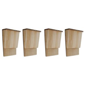 vidaXL コウモリハウス 4点セット 22x12x34 cm 木製