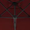 vidaXL ガーデンパラソル スチール製ポール付き 250x250x230cm ボルドーレッド