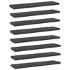 vidaXL 本棚ボード 8点 グレー 40x10x1.5cm パーティクルボード