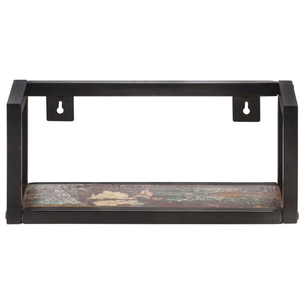 vidaXL ウォールシェルフ 2点 40cm 無垢の再生木材