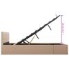 vidaXL 油圧式収納ベッドフレーム カプチーノ 合成皮革製 160x200cm