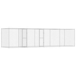 vidaXL 犬用ケージ シルバー 800 x 200 x 200 cm 亜鉛めっき鋼