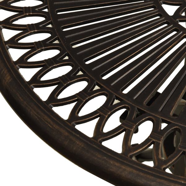 vidaXL ガーデンテーブル 62x62x65cm アルミ鋳物 ブロンズ