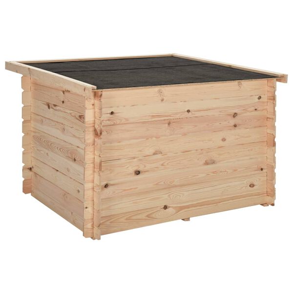 vidaXL 犬小屋 122.5x116.5x82.5cm パイン無垢材 14mm