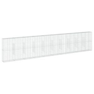 vidaXL 蛇籠バスケット カバー付き 1000x50x200cm 亜鉛メッキ鉄