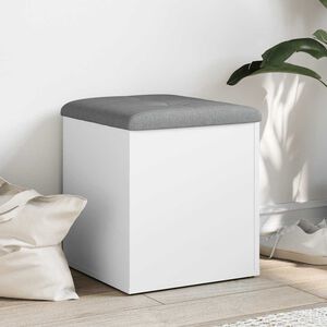 vidaXL 収納ベンチ ホワイト 42x42x45 cm エンジニアードウッド