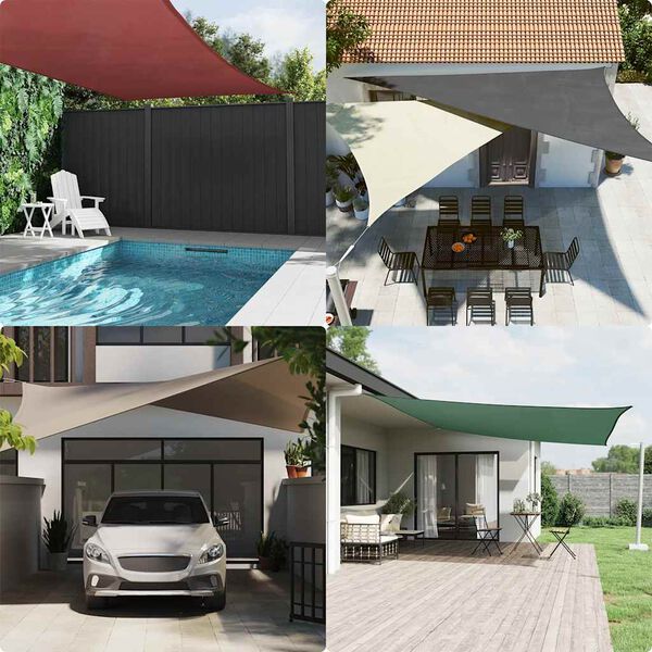 vidaXL サンシェードセイル 2x3.5m 長方形 オックスフォード生地 ベージュ