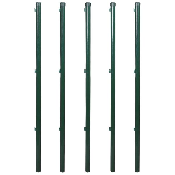 vidaXL 金網フェンス 支柱用スパイク付き 0.8x15m スチール製