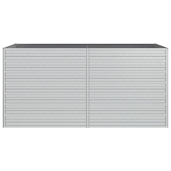 vidaXL レイズドガーデンベッド 160x80x77 cm 亜鉛メッキ鋼製 シルバー