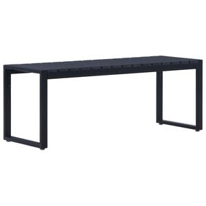 vidaXL ガーデンベンチ 120.5cm ポリスチレン板 ブラック