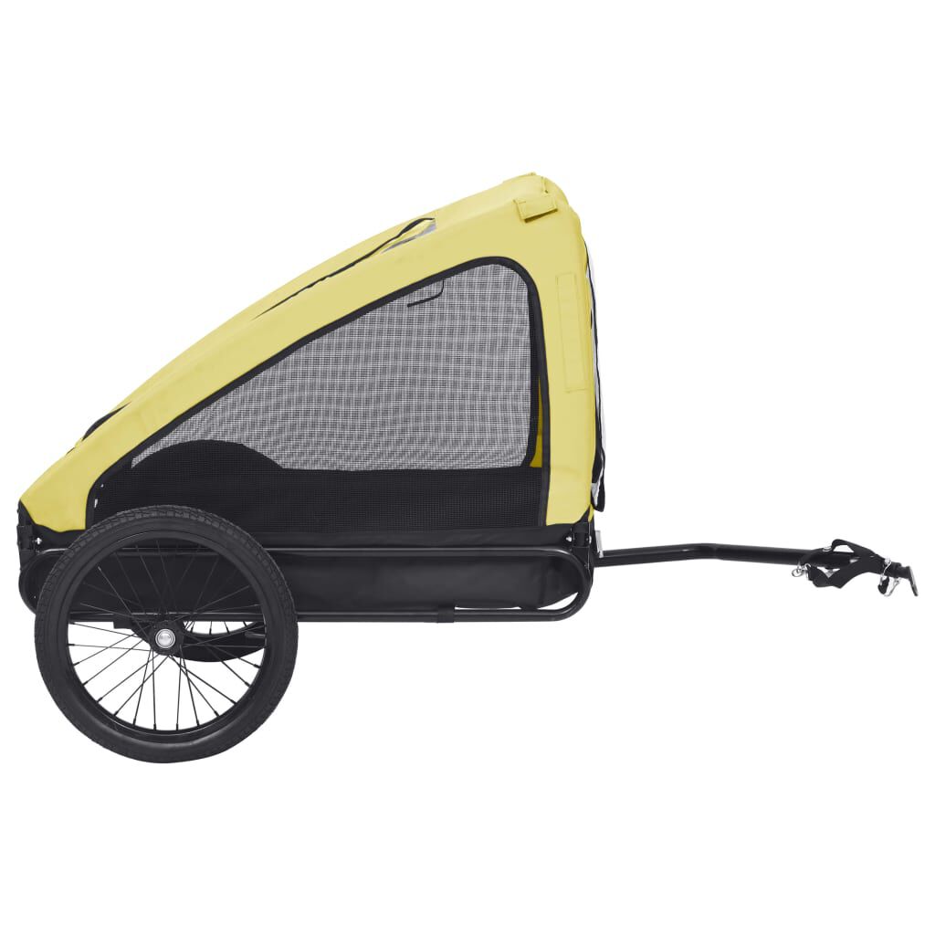 vidaXL 自転車用ペットトレーラー イエロー＆ブラック | vidaXL.jp