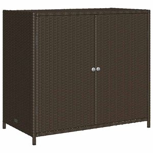vidaXL ガーデン収納キャビネット ブラウン 83x45x76cm ポリラタン製