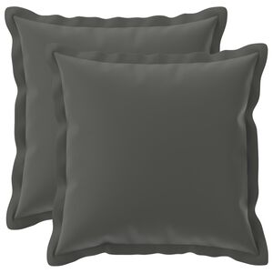 vidaXL クッションカバー 2 個 HOUTEN アンスラサイト 40 x 40 cm ポリエステル