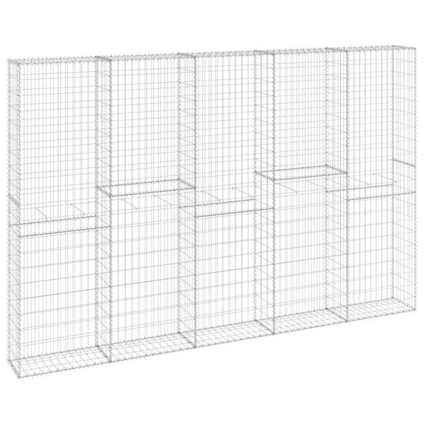 vidaXL ガビオンウォール カバー付き 亜鉛メッキ鋼製 300x30x200cm