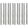 vidaXL フェンスアンカー 6点 シルバー 8x6x60cm 亜鉛メッキ鋼製