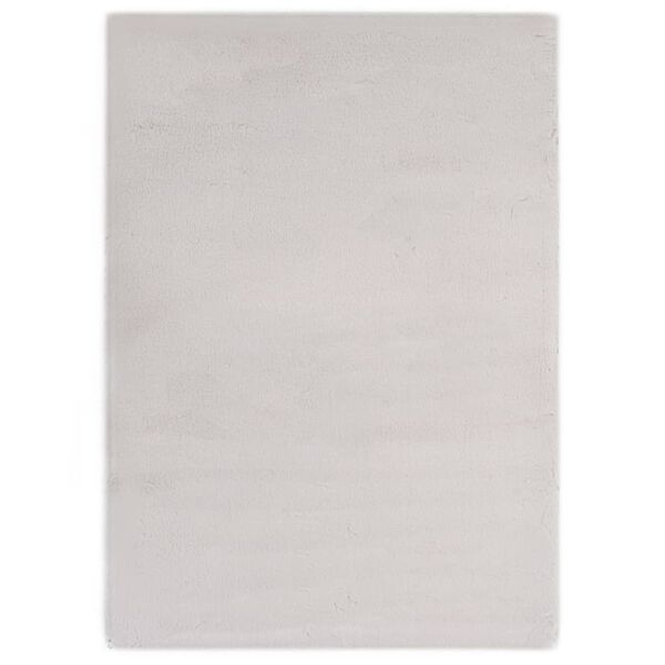 vidaXL ラグ 160x230cm フェイクラビットファー グレー