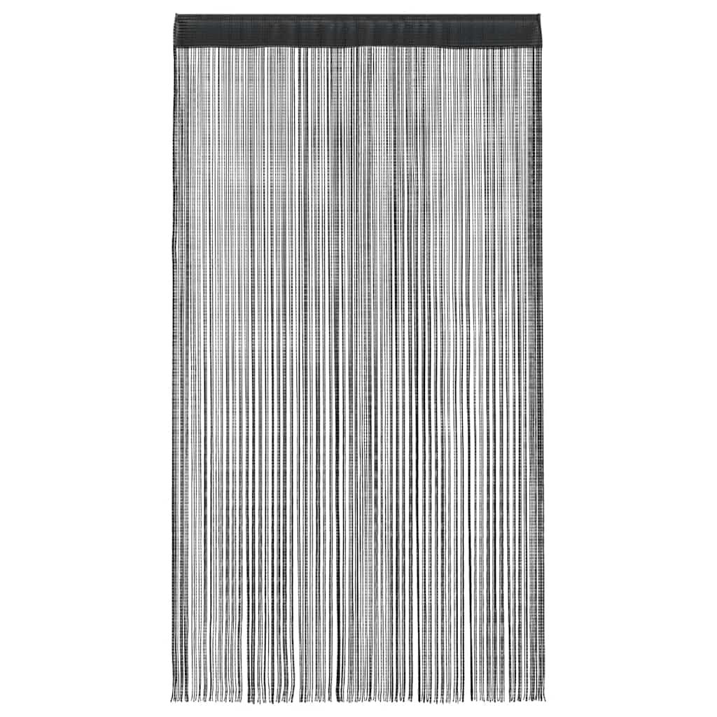 vidaXL ストリングカーテン 2点 100x250cm ブラック | vidaXL.jp
