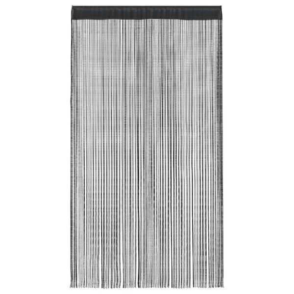 vidaXL ストリングカーテン 2点 100x250cm ブラック