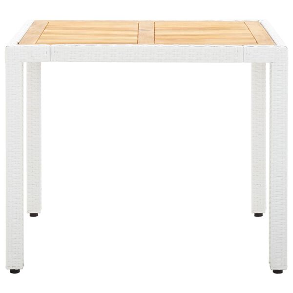 vidaXL 屋外ダイニング5点セット ポリラタン製 ホワイト