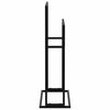 vidaXL 自立式タオル掛け ブラック 48x24x78.5 cm 鉄製