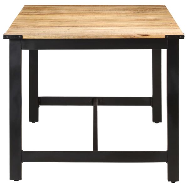 vidaXL ダイニングテーブル 180x90x76cm マンゴー無垢材 (粗目)