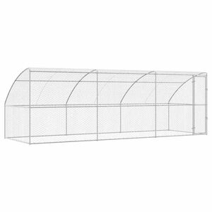 vidaXL 犬用ケージ 3 個 シルバー 6 x 2 x 2 m 亜鉛メッキ鋼