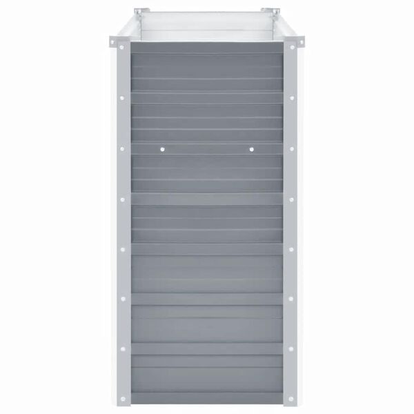 vidaXL ガーデンレイズドベッド 160x40x77cm 亜鉛メッキスチール グレー