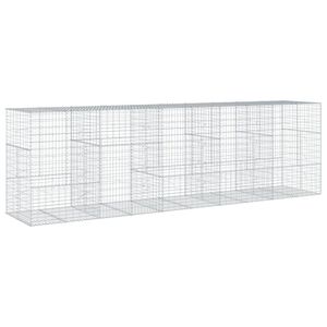 vidaXL 蛇籠バスケット カバー付き 500x100x150cm 亜鉛メッキ鉄