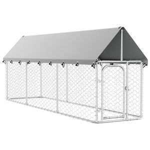 vidaXL 屋外用犬小屋　屋根付き 400x100x150cm