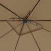 vidaXL ガゼボ 3x3x2.7m トープ 160g/m²