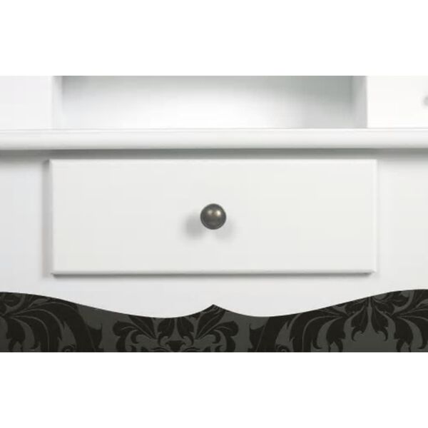 vidaXL 化粧台 鏡&スツール付き ホワイト