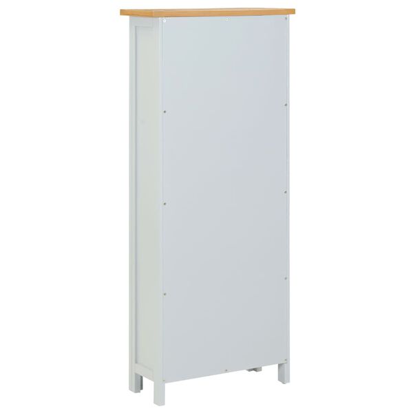 vidaXL メディア収納キャビネット 50x22x122cm オーク無垢材