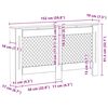 vidaXL ラジエーターカバー アントラシート 152x19x81cm MDF製