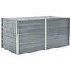 vidaXL レイズドガーデンプランター 160x80x77cm 亜鉛メッキ鋼製 グレー