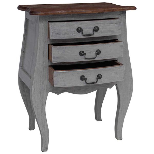 vidaXL ベッドサイドキャビネット マホガニー無垢材 48x35x64cm