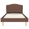 vidaXL ベッドフレーム ブラウン 布製 90x200cm