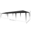 vidaXL パーティーテント 3x9 m PE製 アントラシート