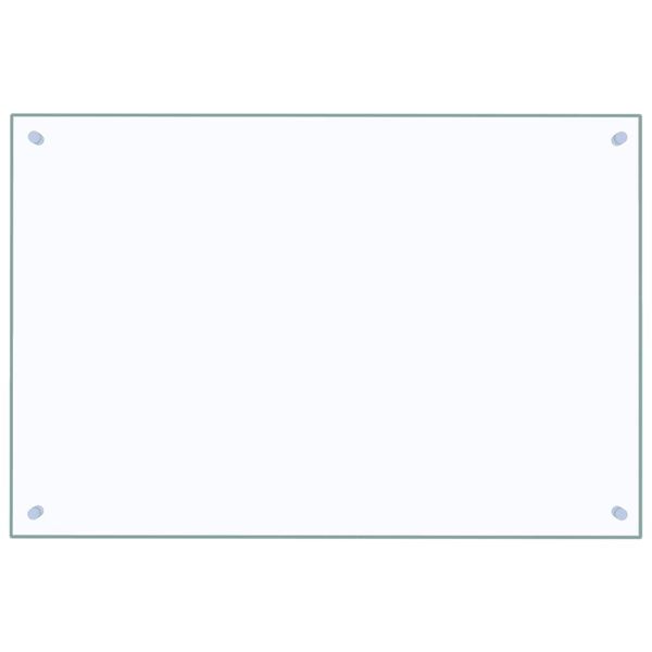 vidaXL キッチン用 汚れ防止板 透明 90x60cm 強化ガラス製