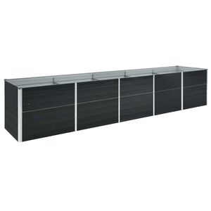 vidaXL ガーデンレイズドベッド 400x80x45cm 亜鉛メッキ鋼製 アントラシート