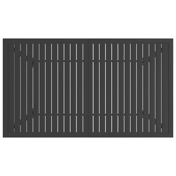 vidaXL ガーデンテーブル アントラシート 140x80x72 cm スチール製