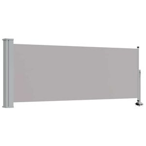 vidaXL パティオ用 引き込み式サイドオーニング 100x300cm グレー