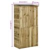 vidaXL ガーデンツール収納小屋 マツ材 85x48x177cm