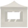 vidaXL プロ仕様 折りたたみ式パーティーテント ウォール付き アルミ製 4.5x3m クリーム