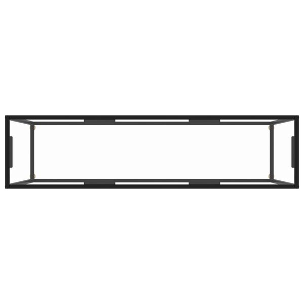 vidaXL コンソールテーブル 透明 140x35x75cm 強化ガラス製