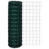 vidaXL ユーロ金網フェンス スチール製 25x1.2m グリーン