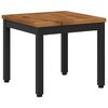 vidaXL コーヒーテーブル ナチュラル＆ブラック 40 x 40.5 x 36 cm ソリッドアカシアウッド