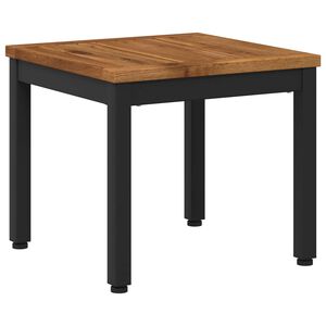 vidaXL コーヒーテーブル ナチュラル＆ブラック 40 x 40.5 x 36 cm ソリッドアカシアウッド
